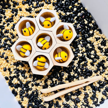 Wooden Beehive Sensory Toy – Montessori-Inspired Play